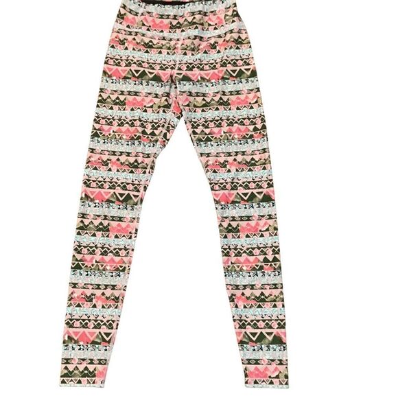 Pure Barre Geometric Full Length Athletic Leggings Multicolor Small - Picture 6 of 11